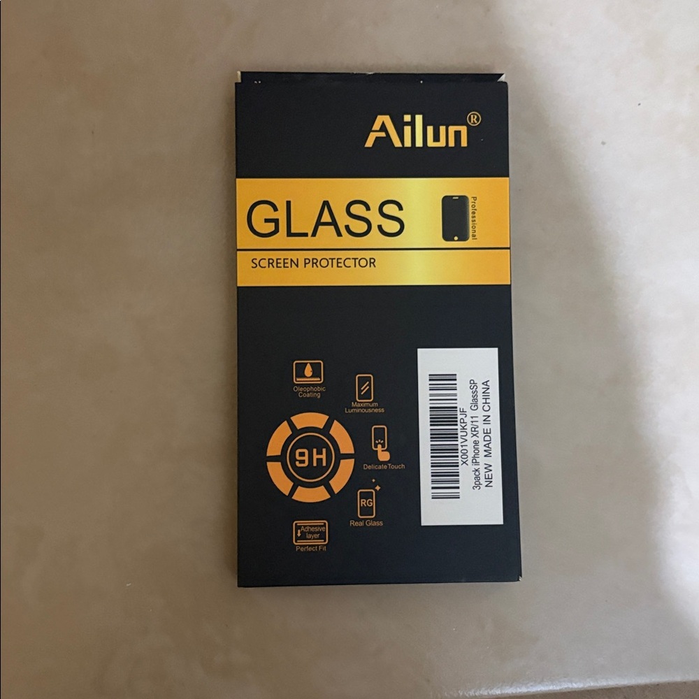 Ailun Black and Yellow Glass Screen Protector iPhone 11